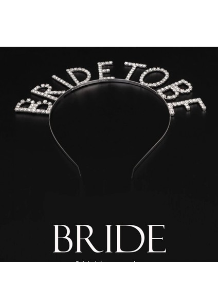 Kristal Taşlı Gümüş Renk Bride To Be Gelin Tacı (K95) fiyatları