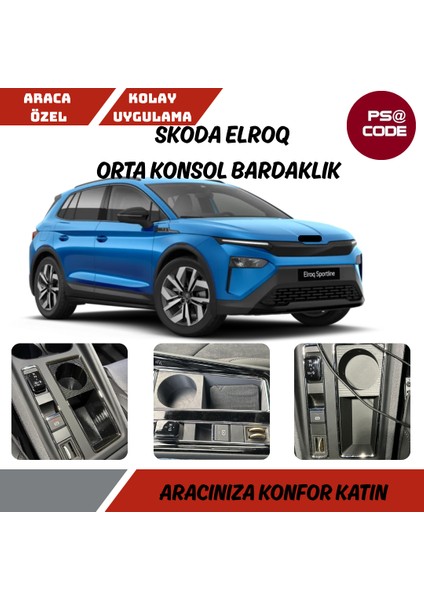 Skoda Elroq Orta Konsol Bardaklık