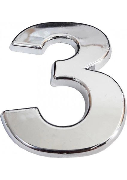 Cemax Krom Yapışkanlı 3 Rakamı 5 cm