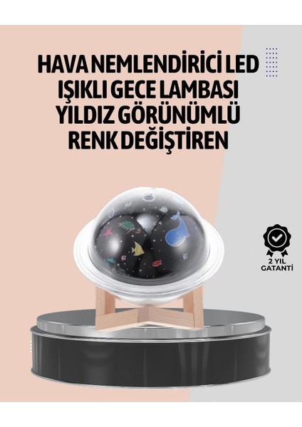 Bfs Gece Lambası Özellikli Taşınabilir Nemlendirici ve Aromaterapi Cihazı USB Girişli