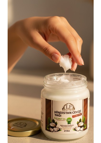 Organik Soğuk Sıkım %100 Saf Hindistan Cevizi Yağı 210 cc