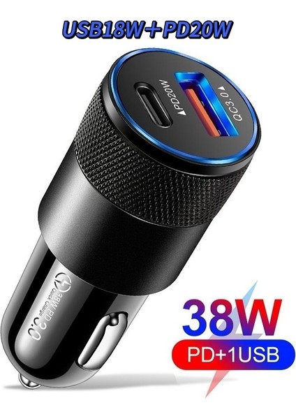 iPhone Uyumlu 20W Pd Hızlı Araç Çakmaklık Şarj Aleti / Cihazı