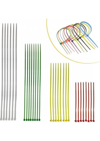 30 Parça Plastik Kablo Kelepçe Seti Kablo Düzenleyici Bağlama Bantları (K95)