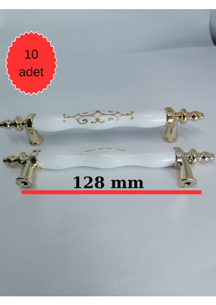 128MM Plastik Polimer Beyaz Gold Mobilya Çekmece Dolap Komodin Kulpları fırsatları