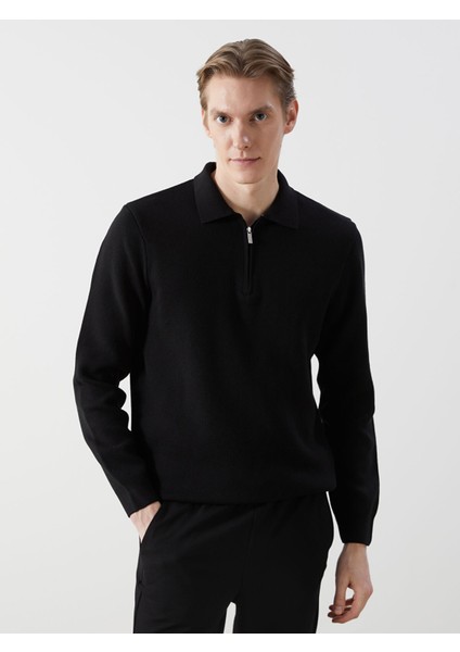 Yeni Sezon Polo Yaka Uzun Kollu Erkek Triko Kazak