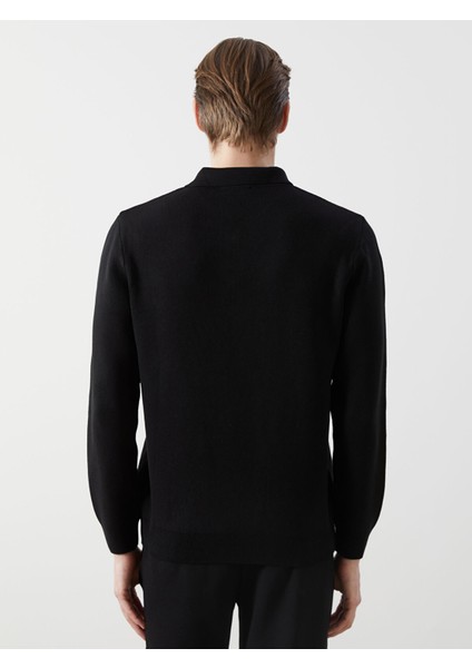 Yeni Sezon Polo Yaka Uzun Kollu Erkek Triko Kazak fırsatları