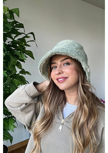 Premium Kalite Yumuşak Şık Tarz Bucket Peluş Şapka Sıcak Tutan Kış Aksesuar modelleri