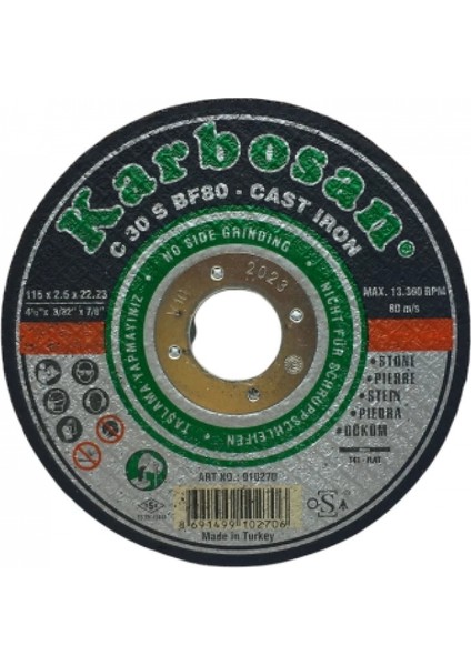 Mermer Kesici Disk 115MMX2.5X22 (K95) fiyatları