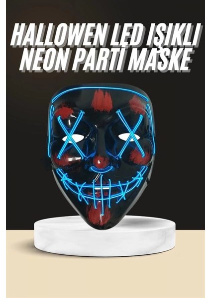 Işıklı LED Maske Parti Eğlence Maskesi Hallowen Neon Maske fiyatları