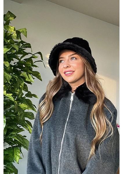 Premium Kalite Yumuşak Şık Tarz Bucket Peluş Şapka Sıcak Tutan Kış Aksesuar modelleri