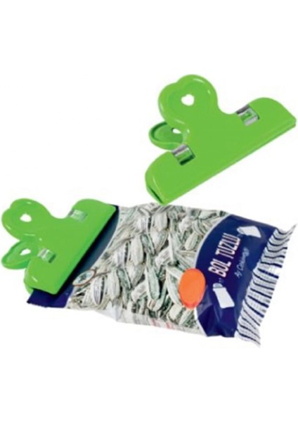 2&amp;apos;li Pratik Torba Paket ve Poşet Kapatıcı Kilitli Klips Mandal (K95) fırsatları