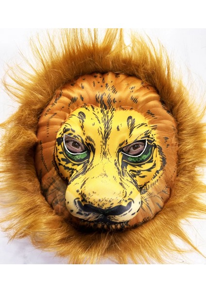 - Peluş Aslan Maskesi Kahverengi Yeleli Mega Peluş 33 No