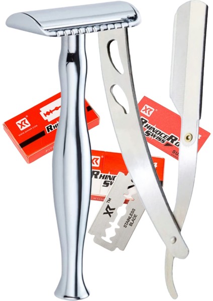 S5 Manuel Tıraş Makinesi + U3 Full Metal Ustura + 5 Adet Yaprak Jilet