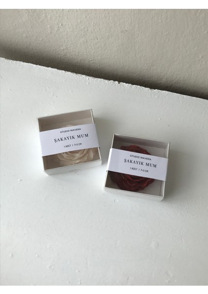 2'li Dekoratif Lavanta Kokulu Soya Şakayık Mum Seti / Krem-Kırmızı Soya Şakayık Mum fiyatları