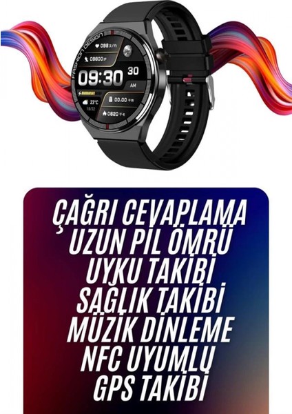 Amoled Ekran Akıllı Saat Üç Kordonlu Ios Android Uyumlu