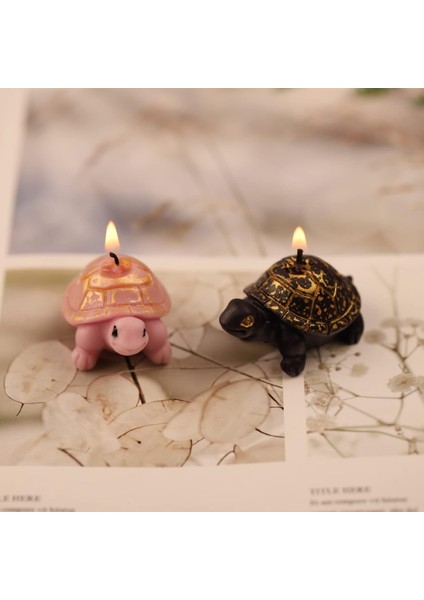 Minik Kaplumbağa Dekoratif Mum- 2 Adet