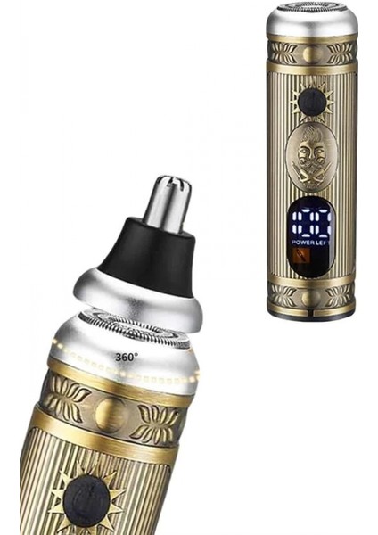 Profesyonel Saç Sakal Vücut Kulak ve Burun Tıraş Makinesi 3 Başlıklı modelleri