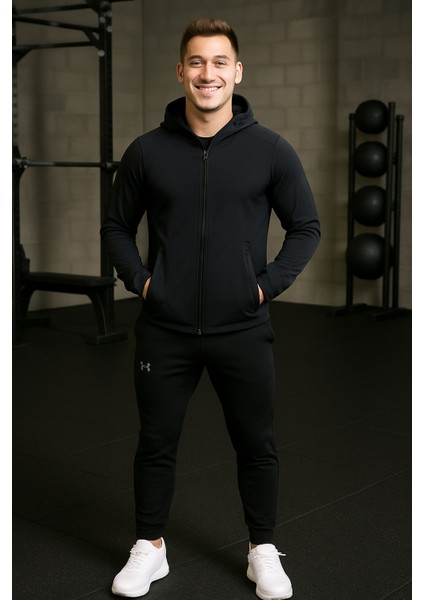 Kadın Spor Eşofman Takımı Siyah – Kapüşonlu Üst, Rahat Jogger Alt fiyatları