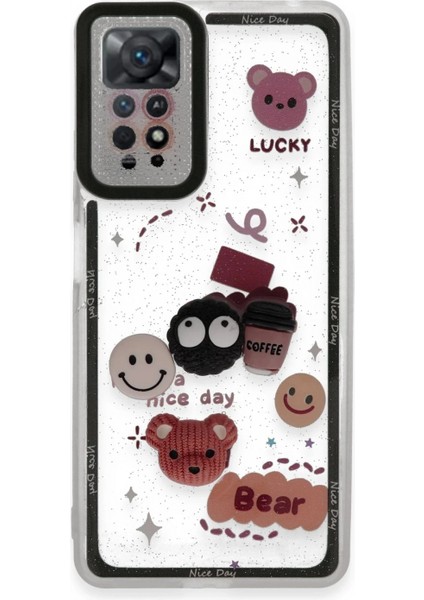 Xiaomi Redmi Note 11 Kılıf Sweet Desenli Silikon Kapak - Sarı