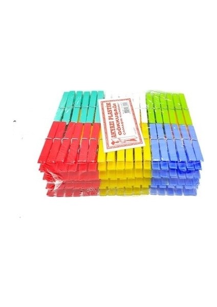 Plastik Gökkuşağı Mandal 144 Parça (5358)