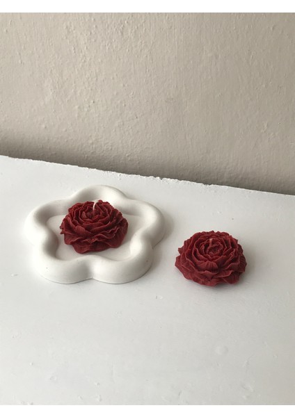 2'li Koyu Kırmızı Lavanta Kokulu Şakayık Soya Mumu - Dekoratif Renkli Şakayık Mum Seti modelleri