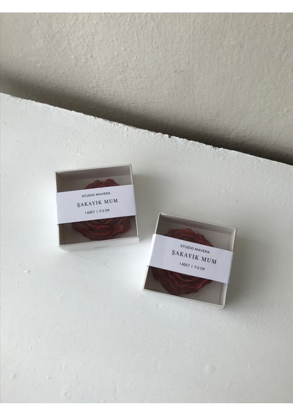 2'li Koyu Kırmızı Lavanta Kokulu Şakayık Soya Mumu - Dekoratif Renkli Şakayık Mum Seti