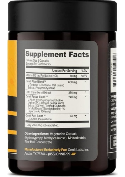 Onnit Alpha Brain Memory & Focus 90 Capsul usa Version fiyatları