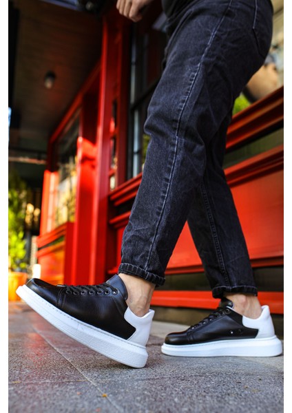Estrella Premium Erkek Sneaker Siyah Beyaz