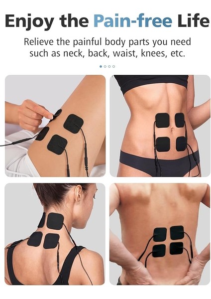 10 Paket - 40 Adet Premium Jel Siyah Tens Elektrod Pedi Kumaş 5 x 5 cm modelleri