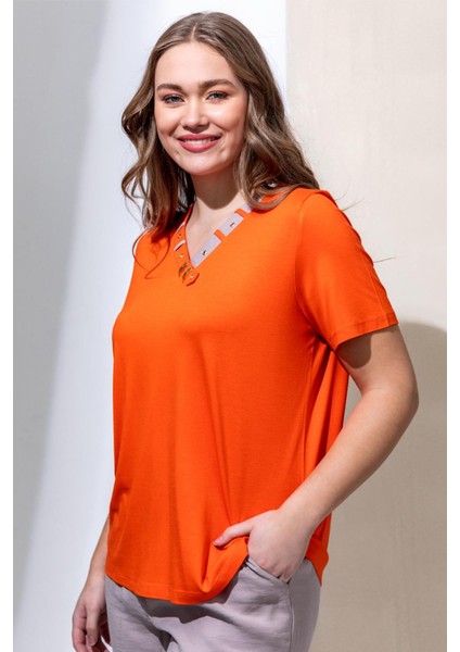 5034 Vedi x Lıfe V Yaka K.kol Tshırt