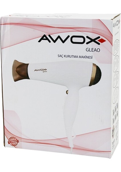 Awox Gleao Siyah Saç Kurutma - Fön Makinesi Soğuk Üfleme 2 Kademe Fan - 3 Kademe Sıcaklık 1700-2000W (5358)