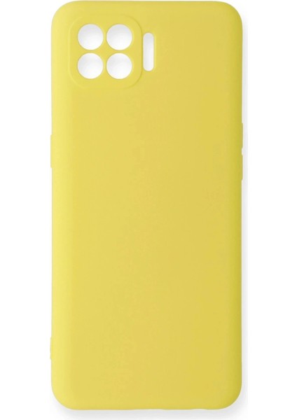 Oppo Reno 4 Lite Kılıf Nano Içi Kadife Silikon - Sarı