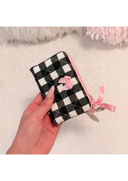 Pötikare Desenli Fiyonk Detaylı Mini Kartlık/cüzdan/çanta Charm