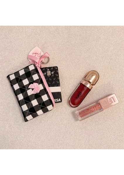 Pötikare Desenli Fiyonk Detaylı Mini Kartlık/cüzdan/çanta Charm fiyatları