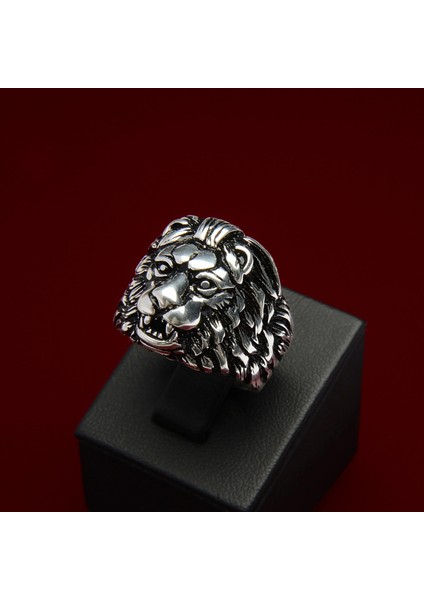 743 Aslan Başlı Gümüş Yüzük modelleri