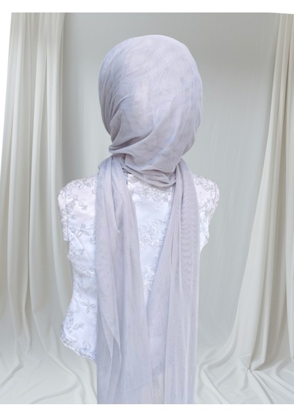 Açık Gri Esnek Kumaş Tektek Hazır Duvak Hazır Şal Hazır Türban fiyatları
