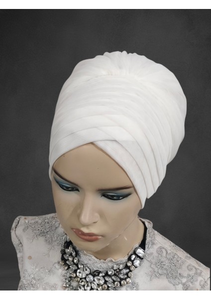 Işlemeli Kırık Beyaz Gelinbaşı Bone Hazır Duvak Hazır Şal Abiye Şal fiyatları