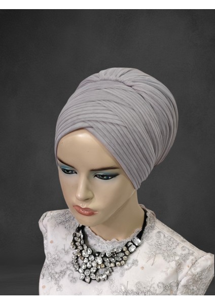 Açık Gri Sevda Bone Hazır Şal Hazır Duvak Hazır Türban fiyatları