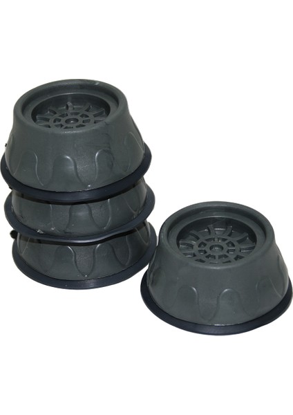 4 Parça Küçük Gri Çamaşır Makine Titreşim Önleyici Ayak (5358)