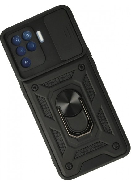 Ieg Oppo Reno 5 Lite Kılıf Pars Lens Yüzüklü Silikon - Siyah fiyatları