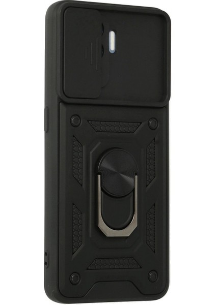 Ieg Oppo Reno 5 Lite Kılıf Pars Lens Yüzüklü Silikon - Siyah modelleri