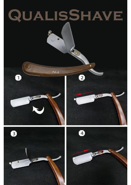 Q5 Bambu Manuel Tıraş Makinesi + U5 Mekanizmalı Ustura + 5 Adet Yaprak Jilet