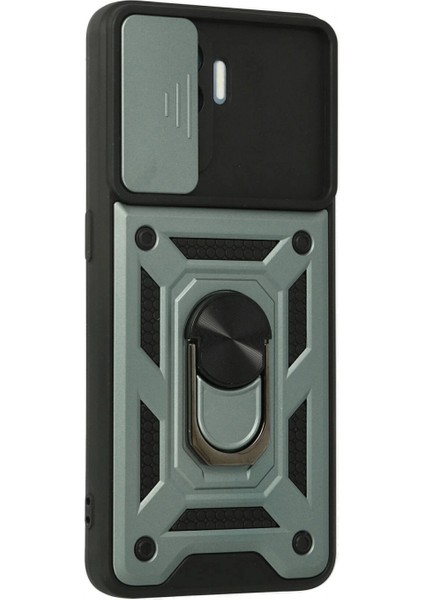 Ieg Oppo Reno 5 Lite Kılıf Pars Lens Yüzüklü Silikon - Yeşil modelleri