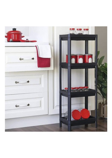 Siyah Dikdörtgen Raf Ünitesi Plastik (5358)