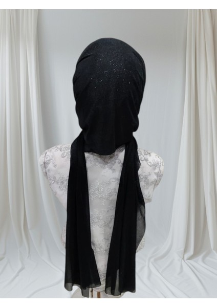 Simli Siyah Tek Tek Hazır Türban Hazır Şal Hazır Duvak fiyatları