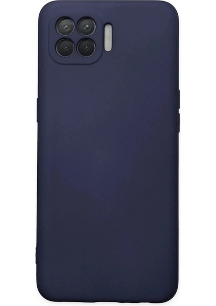 Oppo Reno 4 Lite Kılıf Nano Içi Kadife Silikon - Lacivert
