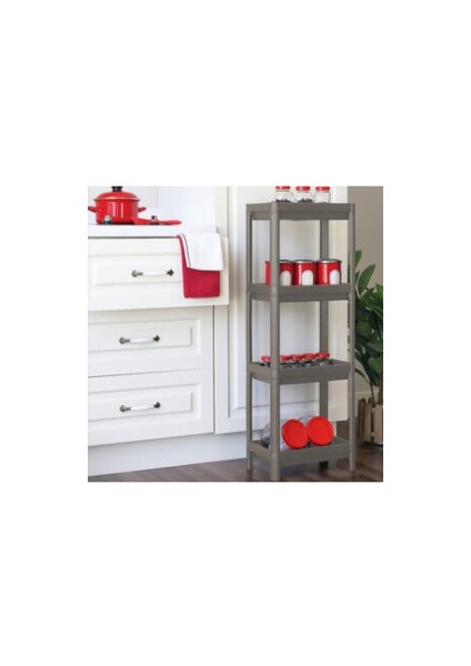 Gri - Antrasit Dikdörtgen Raf Ünitesi Plastik (5358)