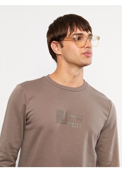 Yeni Sezon Bisiklet Yaka Uzun Kollu Erkek Kalın Sweatshirt modelleri