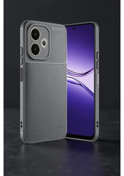 Oppo A5 Pro 4g Kılıf Auto Focus Karbon Kapak - Gri
