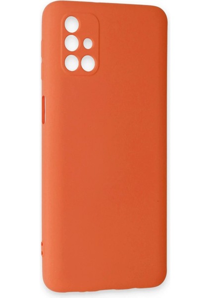Samsung Galaxy M31S Kılıf Nano Içi Kadife Silikon - Turuncu fiyatları